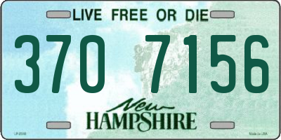 NH license plate 3707156