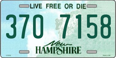 NH license plate 3707158
