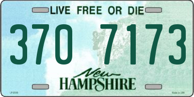 NH license plate 3707173