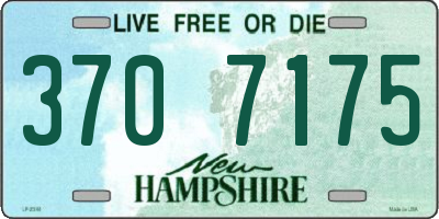 NH license plate 3707175