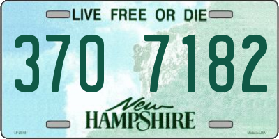 NH license plate 3707182