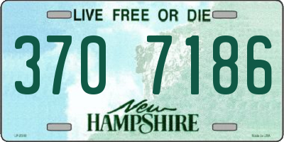 NH license plate 3707186