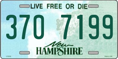 NH license plate 3707199