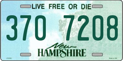 NH license plate 3707208