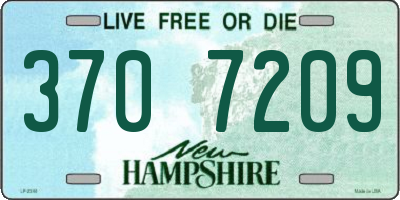 NH license plate 3707209