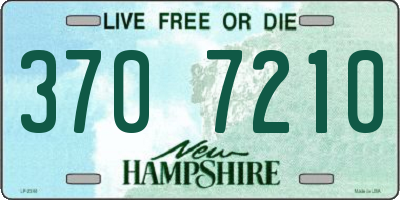NH license plate 3707210