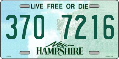 NH license plate 3707216