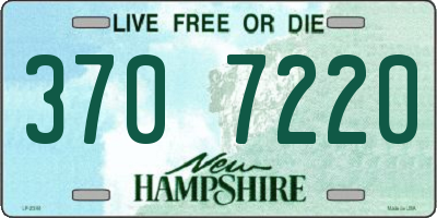 NH license plate 3707220