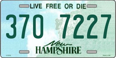 NH license plate 3707227