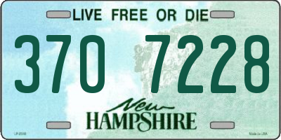 NH license plate 3707228