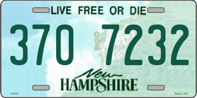 NH license plate 3707232