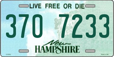 NH license plate 3707233