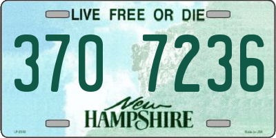 NH license plate 3707236