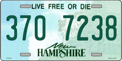 NH license plate 3707238