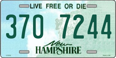 NH license plate 3707244