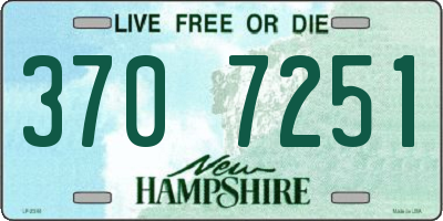NH license plate 3707251