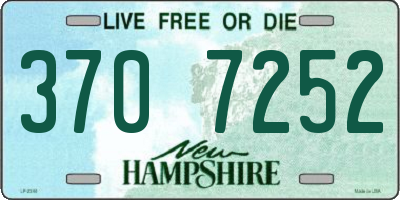 NH license plate 3707252