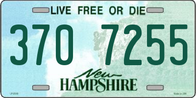 NH license plate 3707255