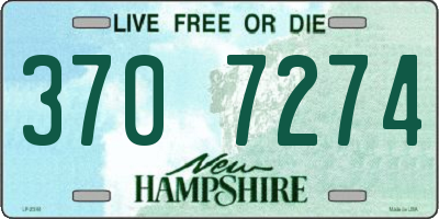NH license plate 3707274