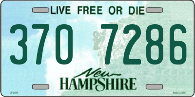 NH license plate 3707286