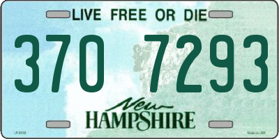 NH license plate 3707293