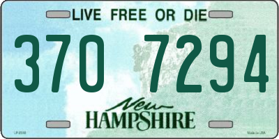 NH license plate 3707294