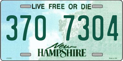 NH license plate 3707304