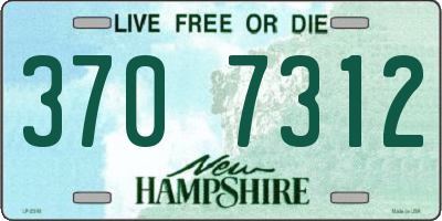NH license plate 3707312