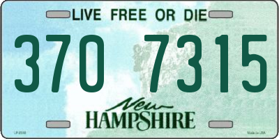 NH license plate 3707315