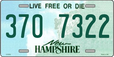 NH license plate 3707322