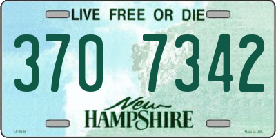 NH license plate 3707342