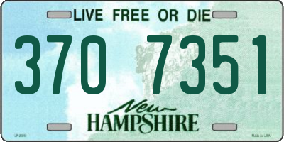 NH license plate 3707351