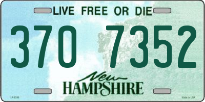 NH license plate 3707352