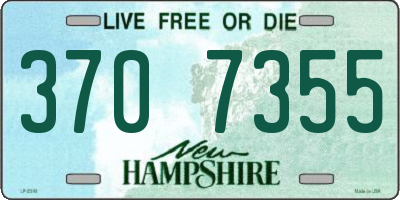 NH license plate 3707355