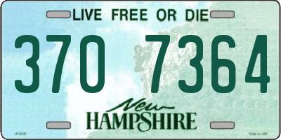 NH license plate 3707364