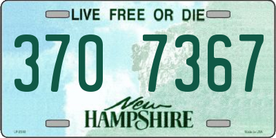 NH license plate 3707367