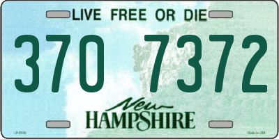 NH license plate 3707372