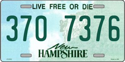 NH license plate 3707376