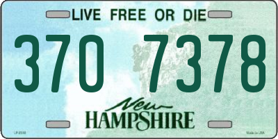 NH license plate 3707378