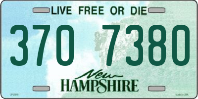 NH license plate 3707380