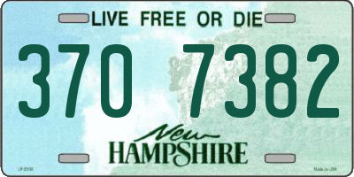 NH license plate 3707382
