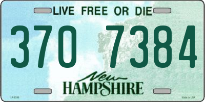 NH license plate 3707384
