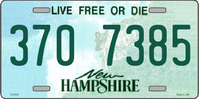NH license plate 3707385