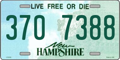 NH license plate 3707388