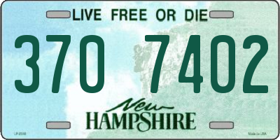NH license plate 3707402
