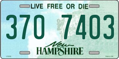 NH license plate 3707403