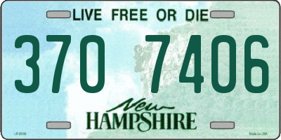 NH license plate 3707406