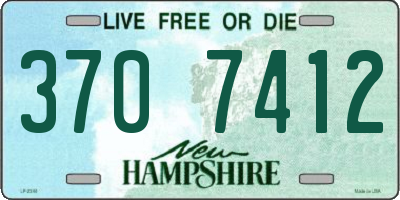 NH license plate 3707412