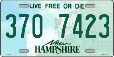 NH license plate 3707423