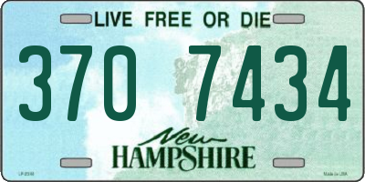 NH license plate 3707434